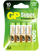 Батарейка  GP Super Alkaline 15A(AA/LR06) FSB4